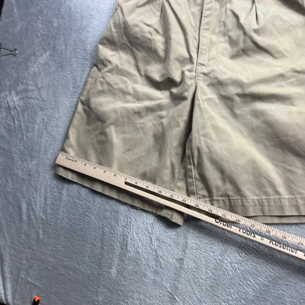 Polo Ralph Lauren Mens 30 Tyler Short Khaki Tan Pleated Chino Cotton Twill